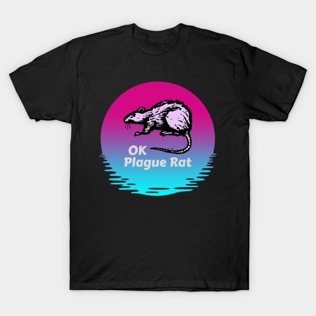 OK Plague Rat Sun and Water Vaporwave T-Shirt by aaallsmiles